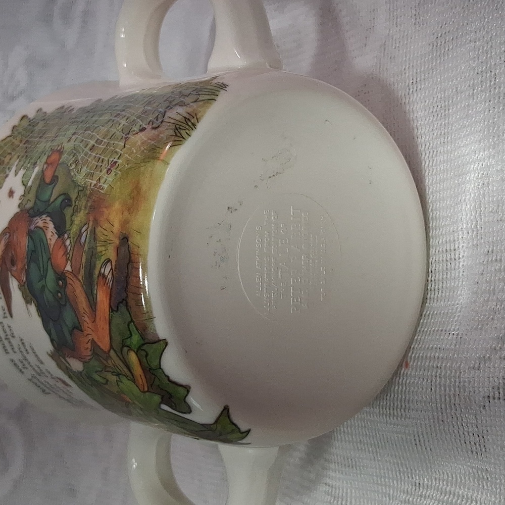 Vintage Peter Rabbit Mug Child Size Two Handles Beatrix Potter 1987 - Picture 5 of 9